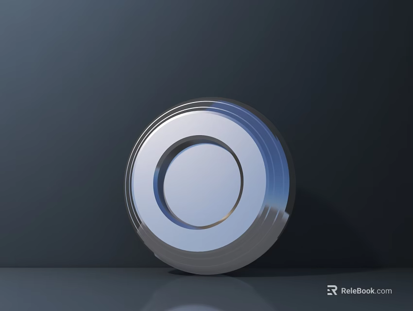 Stainless Steel Circular Hardware Tool Component with Durable Polished Surface 3d model 