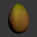Fresh Ripe Mango With Vibrant Green Yellow And Red Colors On Dark Background