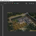Ancient Traditional Tile Roofed Houses Courtyard With Surrounding Farmland River And Trees