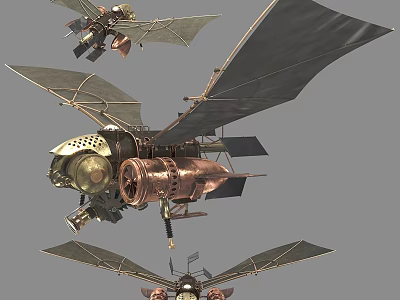 Modern Other Competition Drone Steampunk Camera 3d model