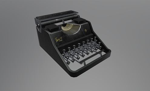 retro typewriter 3d model