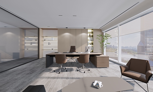 Modern Office Manager's Office 3d model