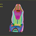 Modern White Racing Style Furniture Seat With Sleek Black Accents And Sporty Design Features