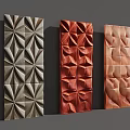 Three-dimensional wall decoration combination 3d model
