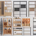 Modern Decorative Rack Storage Rack Bookshelf Display Rack Bookcase 3d model