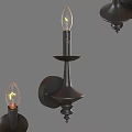 Black Metal Wall Sconce With Exposed Filament Bulb And Modern Minimalist Design