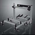 Aluminum Metal Frame Mobile Support Structure With Heavy Duty Wheels And Stabilizers