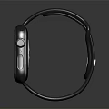 Stylish Black Smartwatch Leather Strap Square Dial For Daily Casual Wear