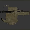 Turret Turntable Railgun Sci-fi Tower Defense Game Tower Defense Sci-fi Turret Game Turret Game Battery 3d model