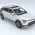 Modern White SUV With Sleek Exterior Black Roof And Stylish Alloy Wheels