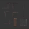Scene Construction Components With L Shaped Pieces Rectangular Panels And Grille Mesh