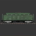 Various Green Train Cars Including Tank And Open Top Models On Rail Tracks