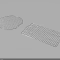 Household Metal Grids With Round And Rectangular Shapes For Daily Use 3d model