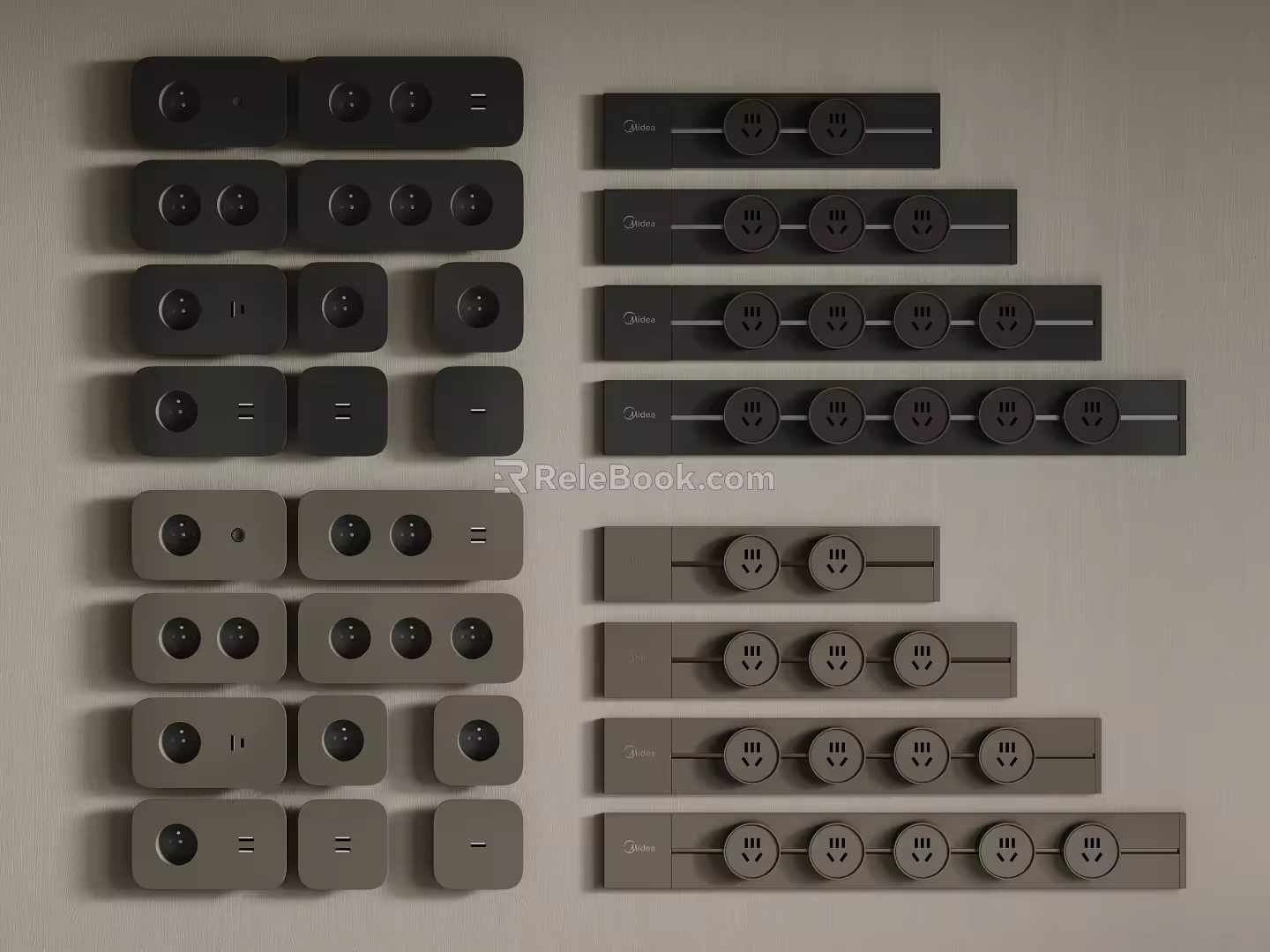 Modern switch socket 3d model