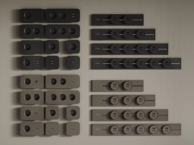 Modern switch socket 3d model