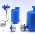 Automatic pump with internal structure flange DN50 PN16 pump pipeline 3d model