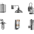Different Designs of Wall Lamps with Metal and Glass Finishes in Modern and Industrial Styles
