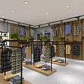 Modern Clothing Store Interior With Mannequins Hanging Clothes And Display Racks