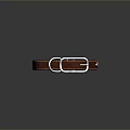 Durable Leather Dog Collar With Adjustable Metal Buckle And Holes