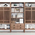 New Chinese-style Antique Shelf Bookcase Storage Cabinet Book Ornaments 3d model