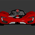 Pink Futuristic Sports Car With Sleek Body Transparent Roof And Black Wheels