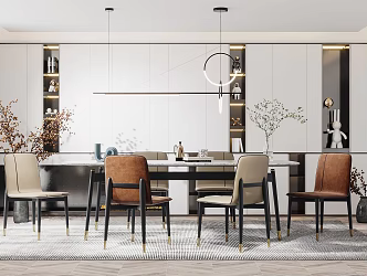 Light Luxury Restaurant 3d model