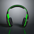 Black and Green Over Ear Headphones with LED Lights Ergonomic Fit and Comfortable Ear Cushions