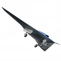 Light Blue Stealth Fighter Jet With Sleek Body Design Phantom Ray Model 3d model