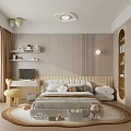 Cozy Kids' Room Interior Design With Soft Tone Walls Round Rug And Stuffed Toys
