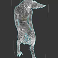 Horror Creature 3D Model With Gaunt Body Rough Skin And Sharp Claws