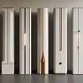 Modern White Decorative Columns Featuring Gold Accents In Elegant Design