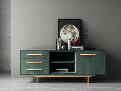 Nordic Side Cabinet Leather Side Cabinet model