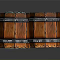 Classic Wooden Barrels With Metal Hoops As Household Storage Items