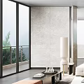 Modern Spacious Living Room With Natural Light Comfortable Sofas And Plants