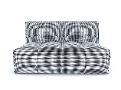 Stylish Modern Bean Bag Sofa With Black And White Houndstooth Pattern And Comfortable Design 3d model