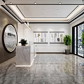 Lobby Front Desk 3d model