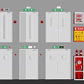 Fire Safety Equipment Including Doors Exit Signs Extinguishers And Cabinets