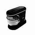 Modern Black Electric Stand Mixer With Stainless Steel Bowl Control Knob Kitchen Appliance