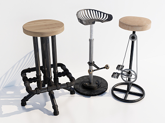 Industrial LOFT Bar Stool 3d model