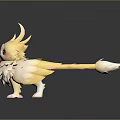 Adorable 3D Game Movie Character With Yellow Feathers Red Bow Tie And Red Eyes