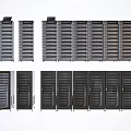 Modern Computer Server Racks With Multiple Black Units And Exterior Design 3d model