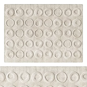 Modern Rectangular Texture Road Carpet 3d model
