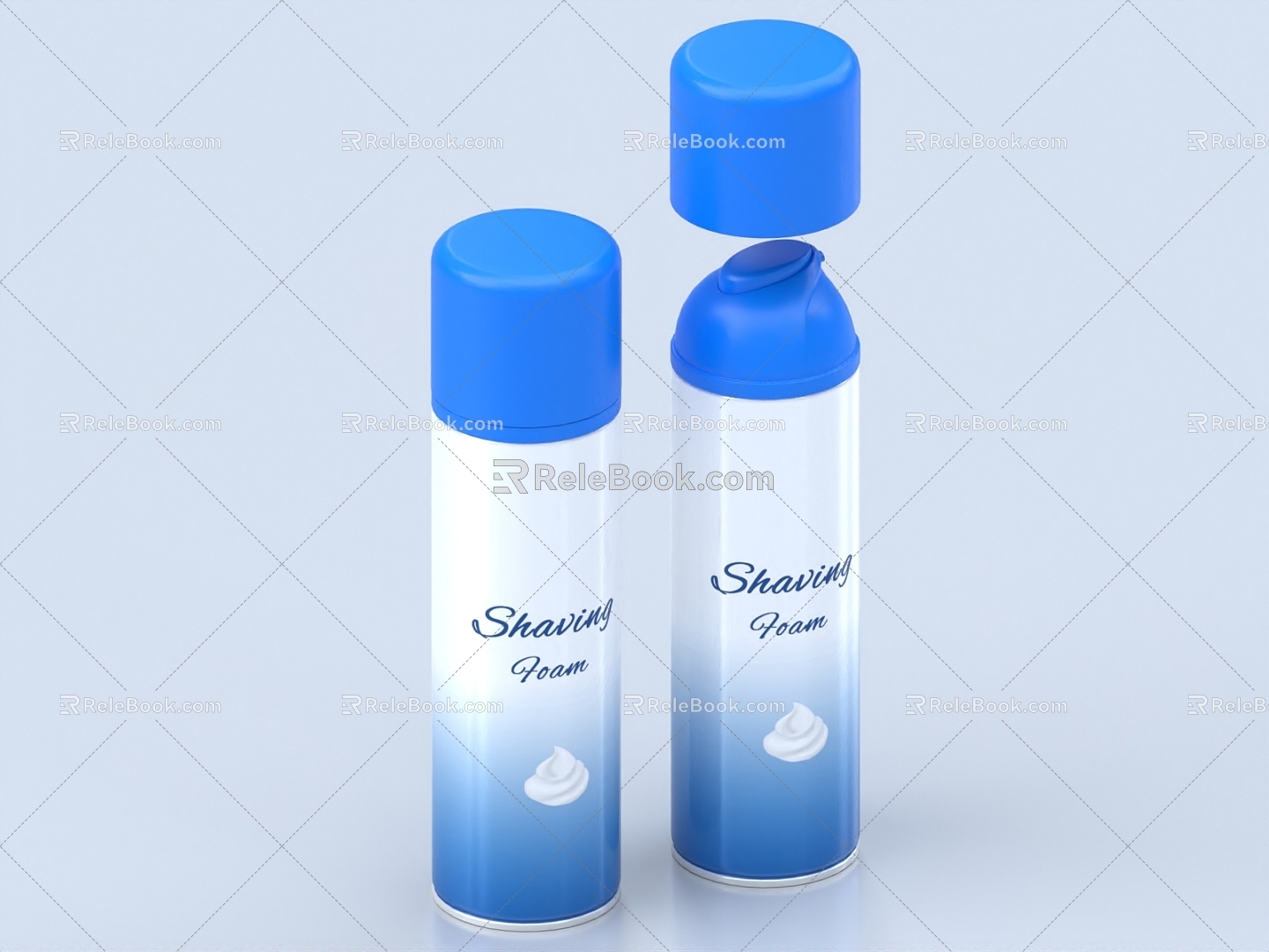 Shaving foam facial cleanser foam lubricant ointment mousse spray air freshener 3d model