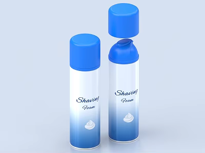 Shaving foam facial cleanser foam lubricant ointment mousse spray air freshener 3d model