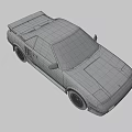 Black Classic Two Door Sports Coupe Car With Sleek Body And Alloy Wheels