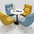 Colorful Modern Table And Chair Sets With Diverse Designs And Tabletop Decor
