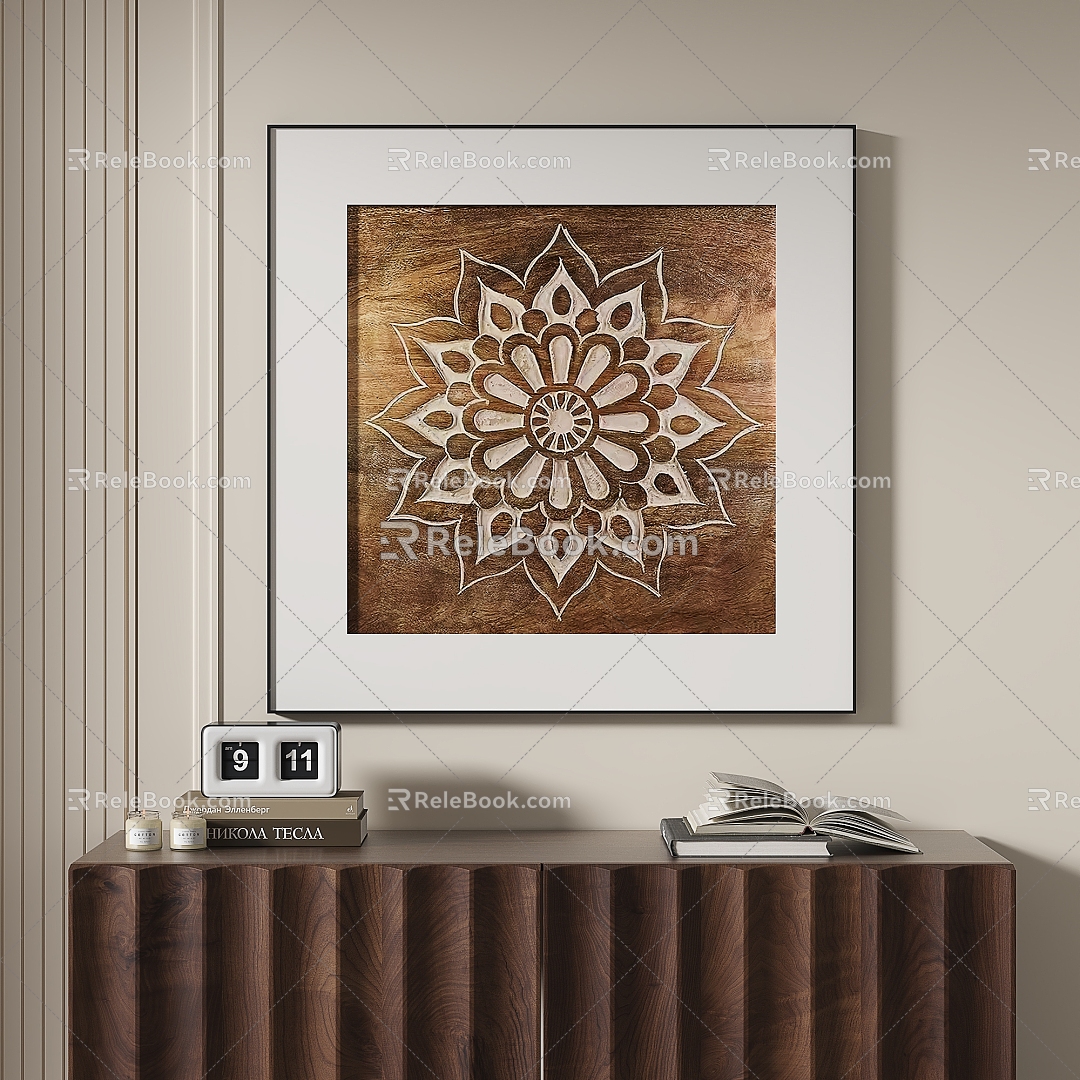 Vintage decorative painting 3d model