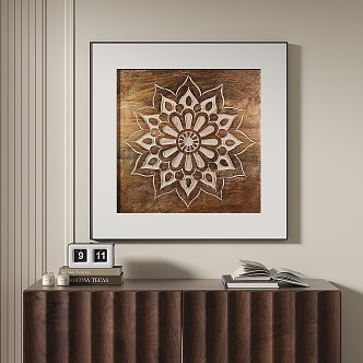 Vintage decorative painting 3d model