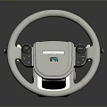 Modern Leather Steering Wheel With Control Buttons And Logo For Daily Household Use
