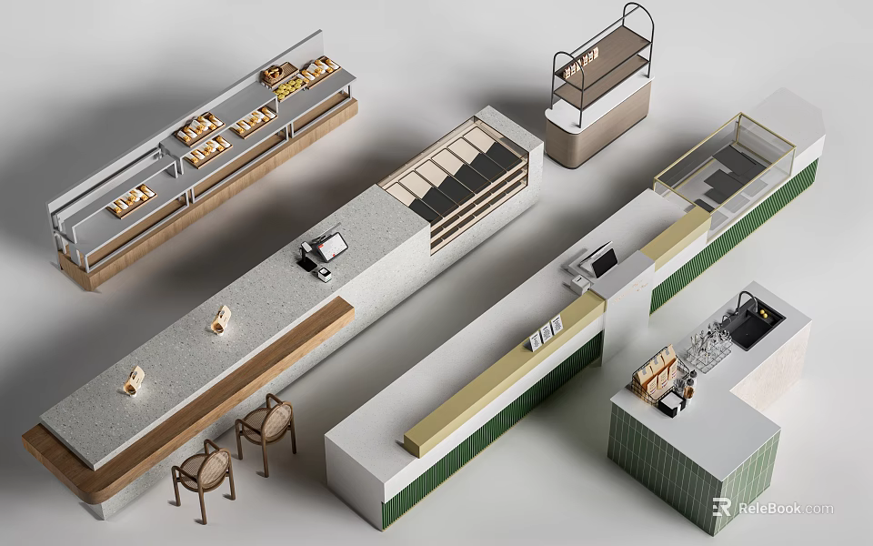 Various Modern Bar Counter Design Ideas With Stools Storage And Lighting 3d model 